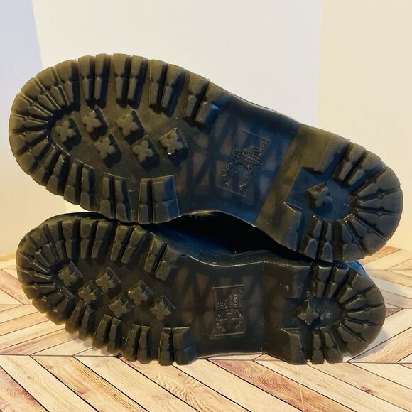 Dr Martens 1460 ALT Black Leather Boots M 5 W 6 Zip-up Double Buckle Combat Punk - Picture 6 of 8